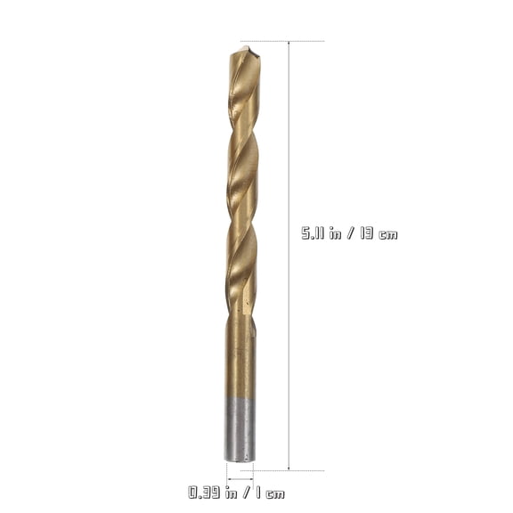 Niceauty 19 Pcs Drill Bits for Metal High-speed Steel Twisted Design for DIY