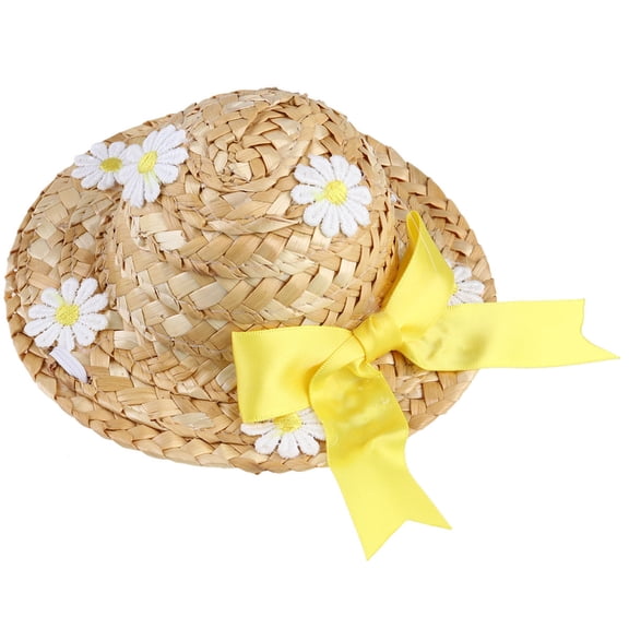 Niceauty 1PC Cat Hats for Cats Yellow Sun Block Photo Prop for Pets