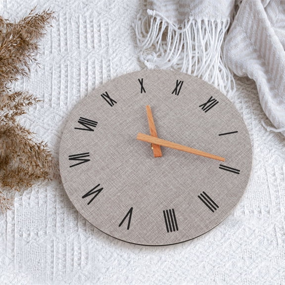 Niceauty 1PC Grey Hanging Clock Decorative Vintage Style for Dorm Home Decor