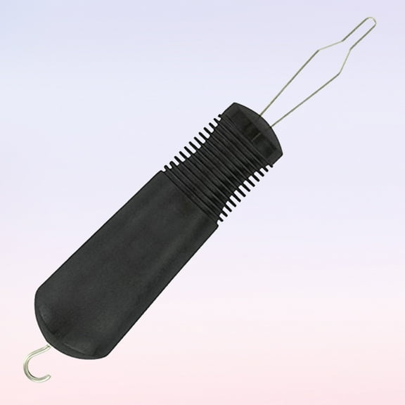 Niceauty Button Hook Dressing Aids Black ABS Plastic Fasten Buttons Quickly