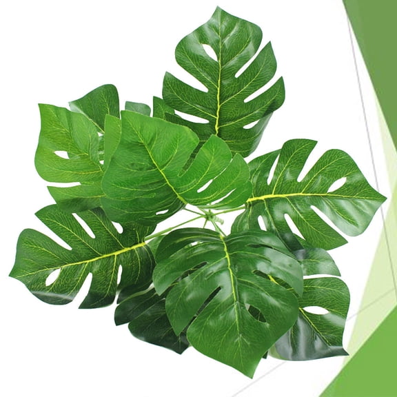 Niceauty Single Green Artificial Leaf for Natural Tropical Style Home and Dining Decor