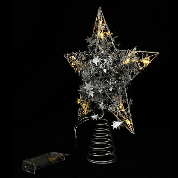 Niceauty 1Pack Holiday Tree Decoration Star Topper Iron Elegant Design for Festive Occasions