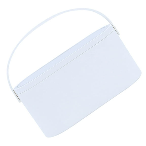 Niceauty 1Pc Travel Cosmetic Case with LED Light White Plastic Carrying Case for Cosmetics