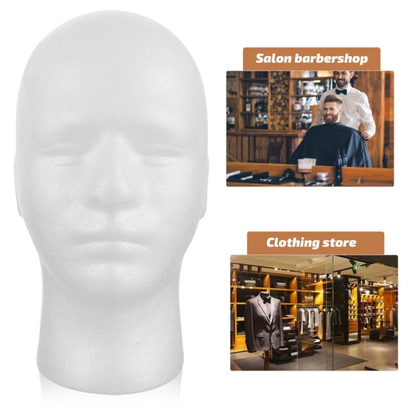 Niceauty Hairdressing Mannequin Head White Foam 1Pcs 10.4X7.9X5.1In