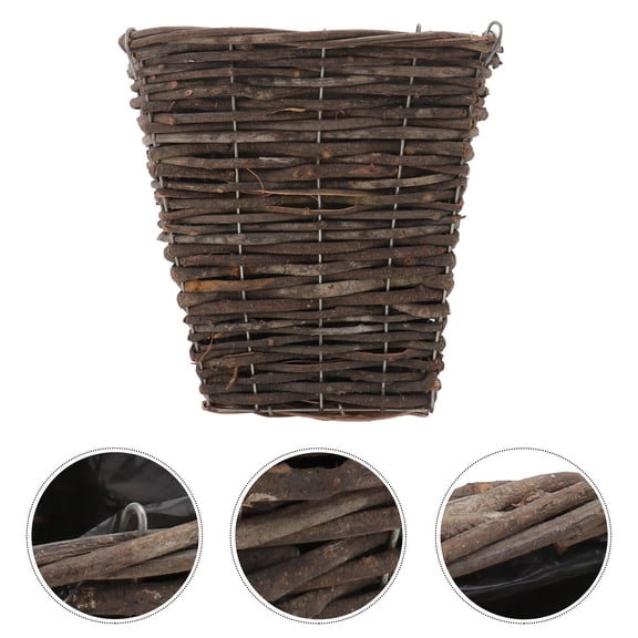 Niceauty 1Pack Woven Planter Basket Brown For Decorative Item In Courtyard