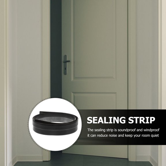 Niceauty 1Pcs Door Bottom Sealer Silica Gel Black Heat Retention Summer