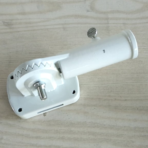 Niceauty 1Pc White Alloy Flagpole Bracket Easy Install Flagstaff Holder for Veranda and Garden