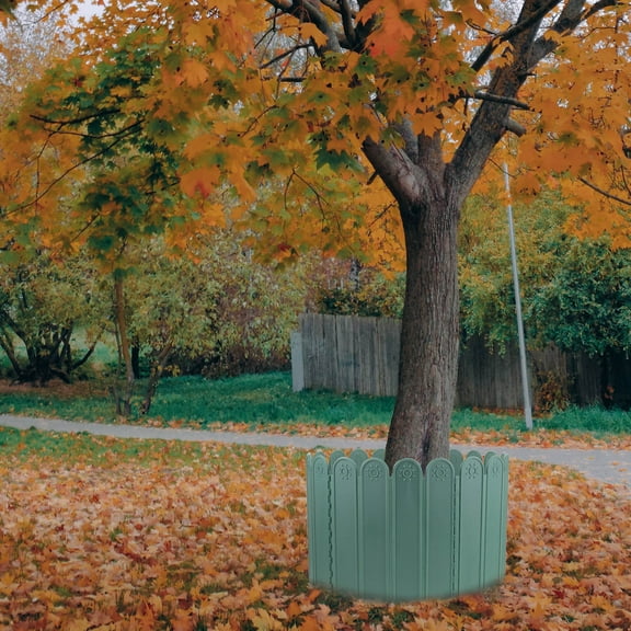 Niceauty Garden Fence Edging Green Plastic 1Set