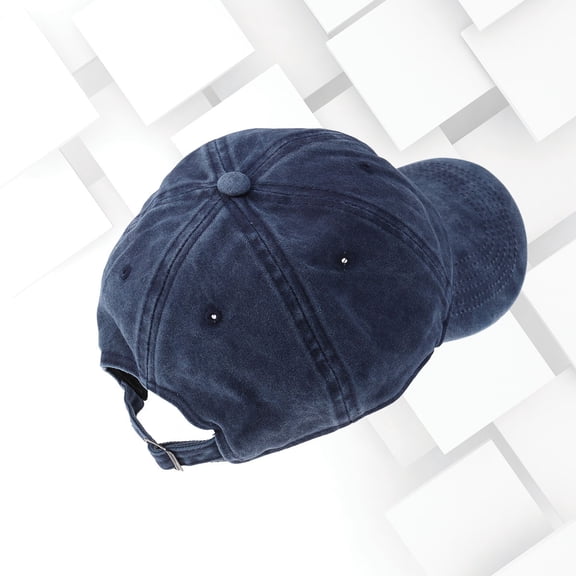 Niceauty Blue Cotton Baseball Hat with Adjustable Strap and Breathable Design
