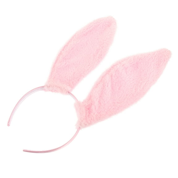 Niceauty Bunny Ear Hair Hoops Pink Flannelette Cosplay Headdress Party Hair Accessory