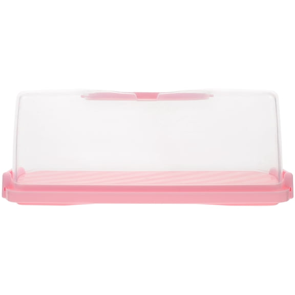 Niceauty Small Cake Box Pink Rectangular PP Sealed Design Outdoor Banquet 1Pcs