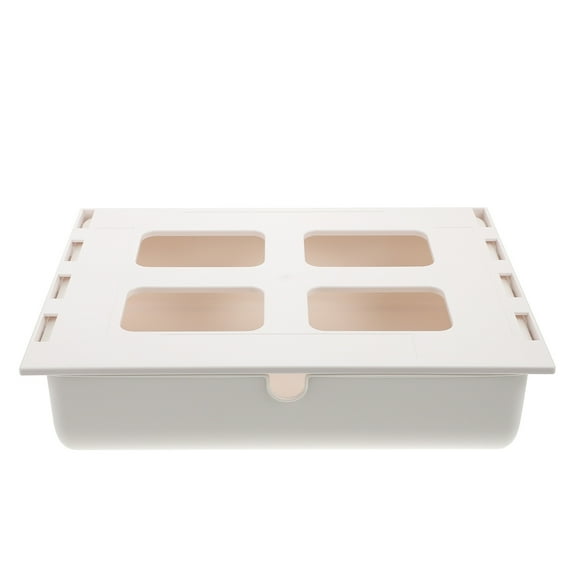 Niceauty 1Pc Under Desk Storage Case White Adhesive Drawer Type Box for Home Organizer