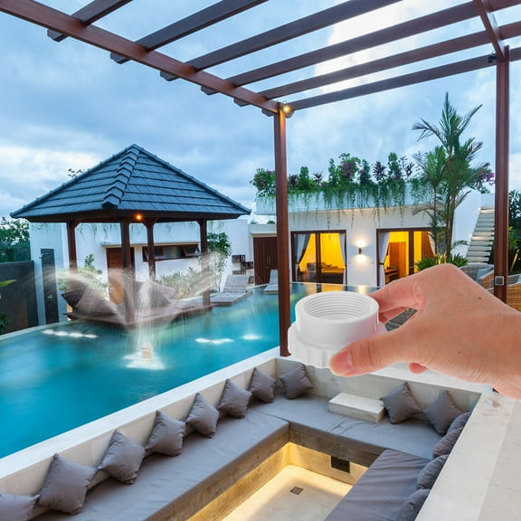 Niceauty Easy Install White Plastic Fountain Adapter for Pool and Pond Pipe Connector Accessories