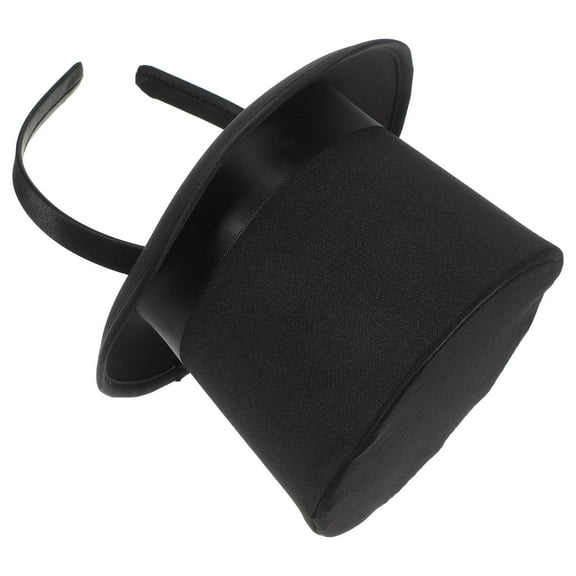 Niceauty 1Piece Tea Party Fascinator Hat Headpiece For Women Black Round Cloth Plush Wedding Banquet Stage Performance