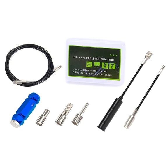 Niceauty Bike Internal Cable Routing Tool, Blue, Aluminum, Convenient for Any Frame, 1Set