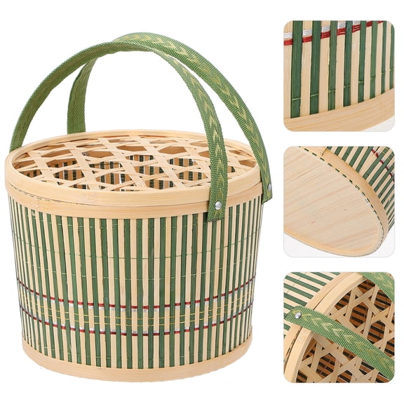 Niceauty 1Set Decorative Baskets Handmade Woven Storage Basket for Home Organization