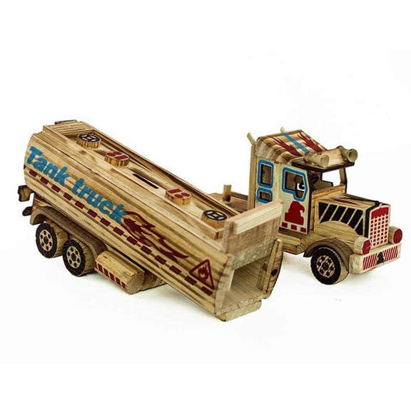 Niceauty Wooden Vehicle Model Multi-Color Decorative Saving Box for Home Office