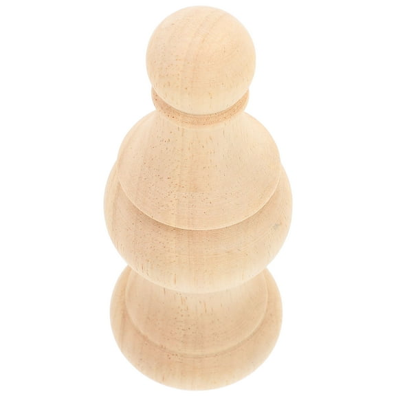 Niceauty Wood Finial Ornaments Elegant Round Ball Tops Khaki 1Pcs for Experienced Crafters Indoor Use