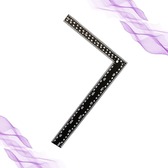 Niceauty 1Pc Black L- Ruler Compact Carpenter Tool for Accurate Angle Measuring