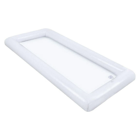 Niceauty Inflatable Pool Drinks Holder Inflatable Ice Bucket White 1Pcs for Swimming Pool