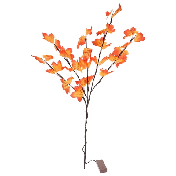 Niceauty 1Pcs Autumn Maple Leaf Lamp in Orange for Home Decoration and Holiday Cheer