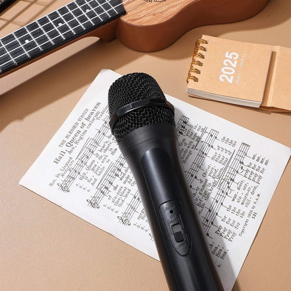 Niceauty 1Set Simulated Microphone Cylindrical Plastic Lip-synching Stage Performance Prop for Kids and Adults