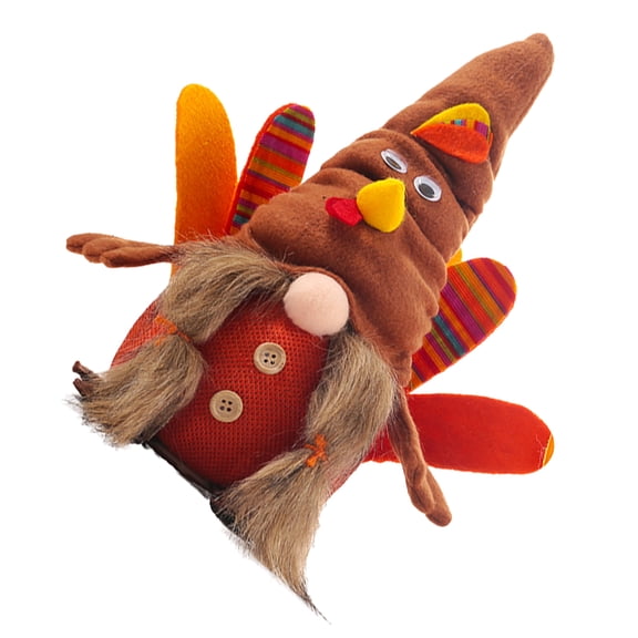 Niceauty Tsgiving Glowing Decoration Small Turkey Figurines Brown 1Pcs