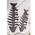thumbnail image 1 of Niceauty 1Pc Fashion Pothook Iron Hook Coffee Color Fishbone Wall Organizer for Jackets Hats, 1 of 8