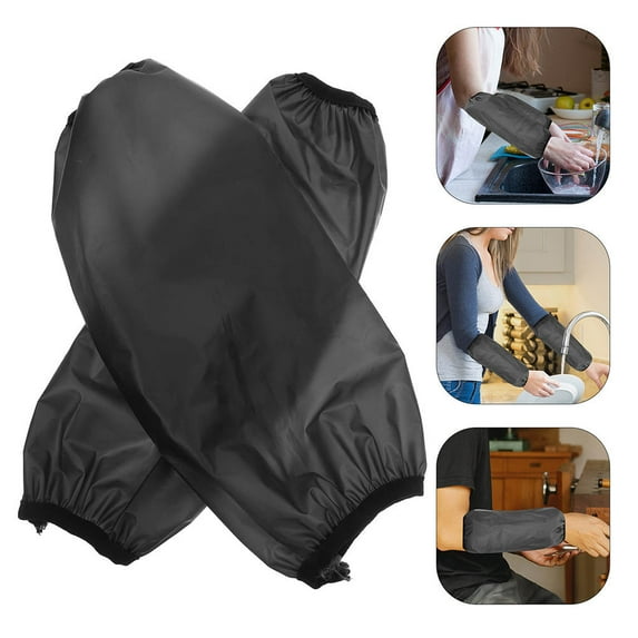 Niceauty 2 Pairs Home Oversleeves TPU Black For Arm Protection
