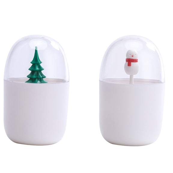 Niceauty 2Pcs Christmas Decor Toothpick Dispenser White ABS Material with Lid for Home Storage