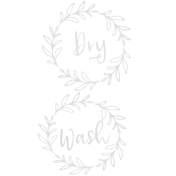 Niceauty Removable White Laundry Wall Sticker PVC Material Decorative Decal for Laundry Room