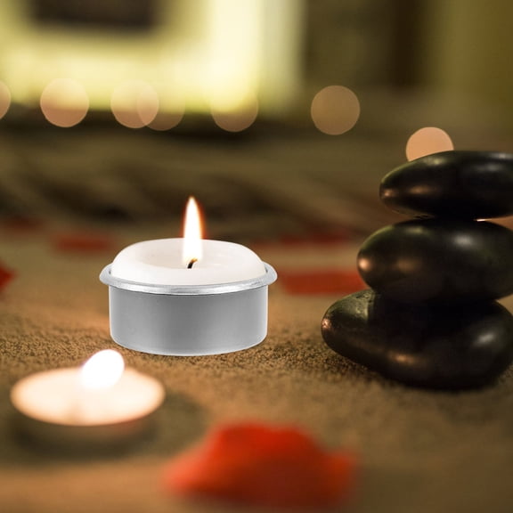 Niceauty 20Pack Empty Cup for Scented Candles Silver Iron Candle Cup for Home Decoration Diy