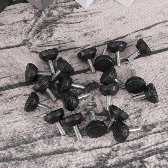 Niceauty 20Pcs Furniture Adjustable Leg Chair Leg Screw Height Adjusters Black Plastic For Household Use