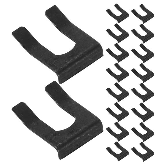 Niceauty 20Pcs U Shaped Brake Line Clips Metal Car Brake Cable Clamp Black