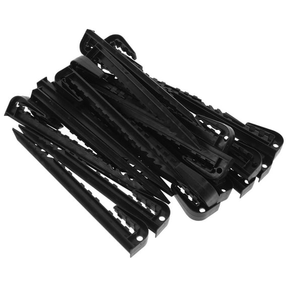 Niceauty 20Pcs Black Plastic Ground Stakes for Outdoor Tent and Landscape Setup