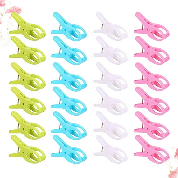 Niceauty 20Pcs Plastic Clothespins Windproof Quilt Clips for Clothes Drying with Smooth Edges