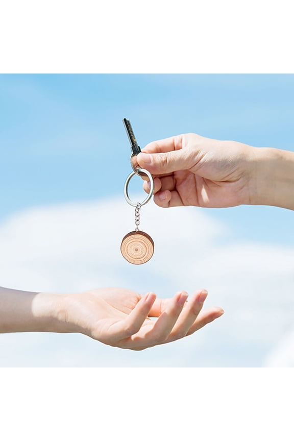 Wooden Keychains for Home Use Lightweight Decorative Key Decors 20Pcs