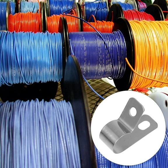 Niceauty 20Pcs Outdoor Cable Clips Stainless Steel Wire Holders for Coax Ethernet and Telephone Cables