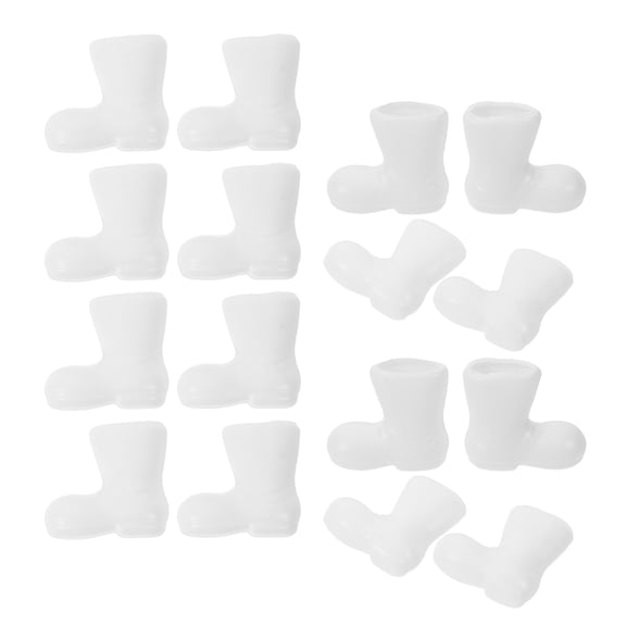Niceauty 24Pack Miniature Shoe White Plastic Craft Decoration for and Collectors