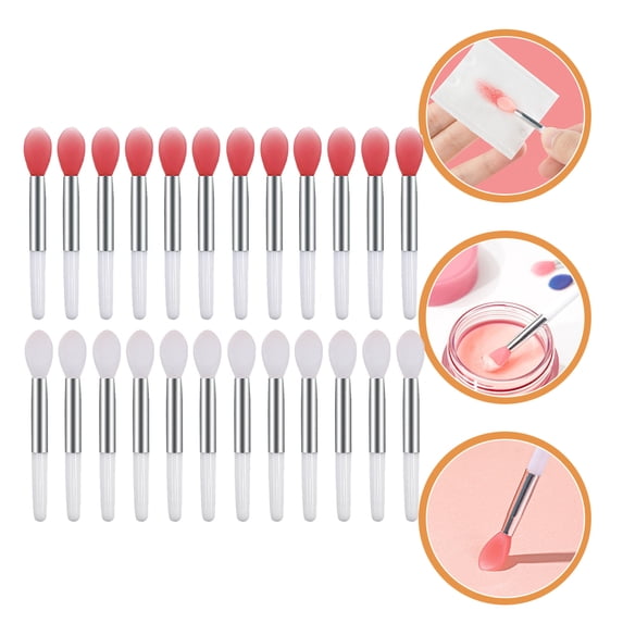 Niceauty Lipstick Applicator Silicone Brush for Lip Gloss Application for Women 24-Pcs