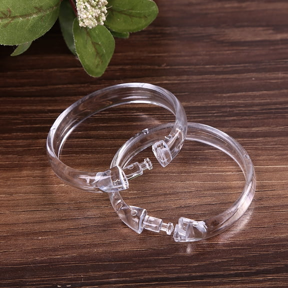 Niceauty 24Pcs Clear Shower Curtain Hooks Thick Sturdy Plastic for Home Bathrooms