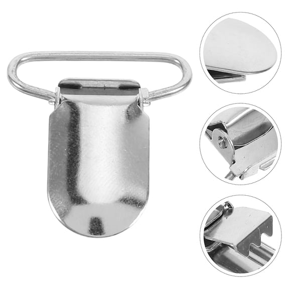Niceauty 25Pcs Metal Suspender Clips Plated Silver Sheet Fasteners for Mattress Pads Sofa Cushions and Comforters