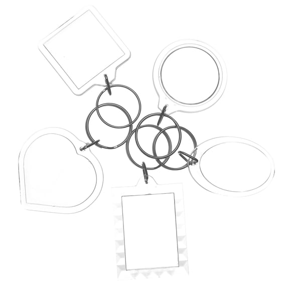 Niceauty 25Pcs Photo Frame Keychain Oval for Travelers on Valentine's Day Gifts