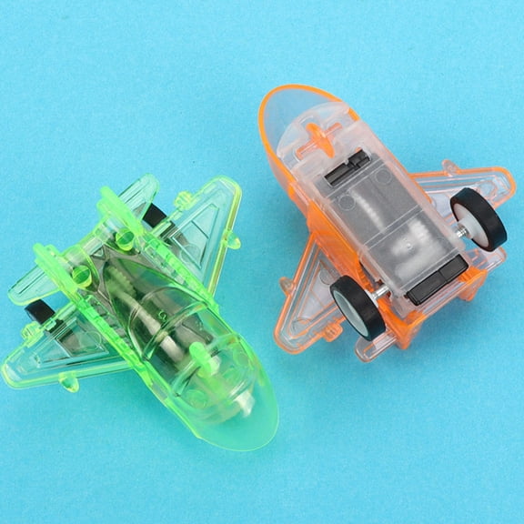 Niceauty 25Pcs Transparent Pull Back Airplanes Plaything with Smooth Edges