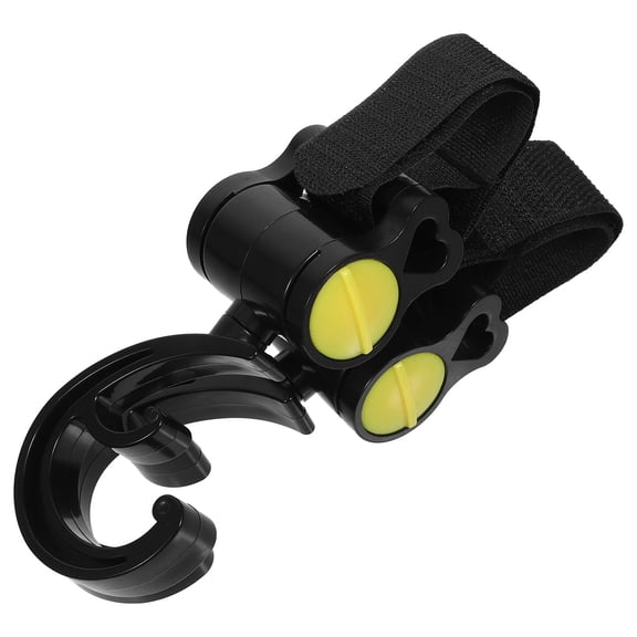 Niceauty Hanging Universal Stroller Hooks Stroller Hanger Hook Yellow PP 2Pcs