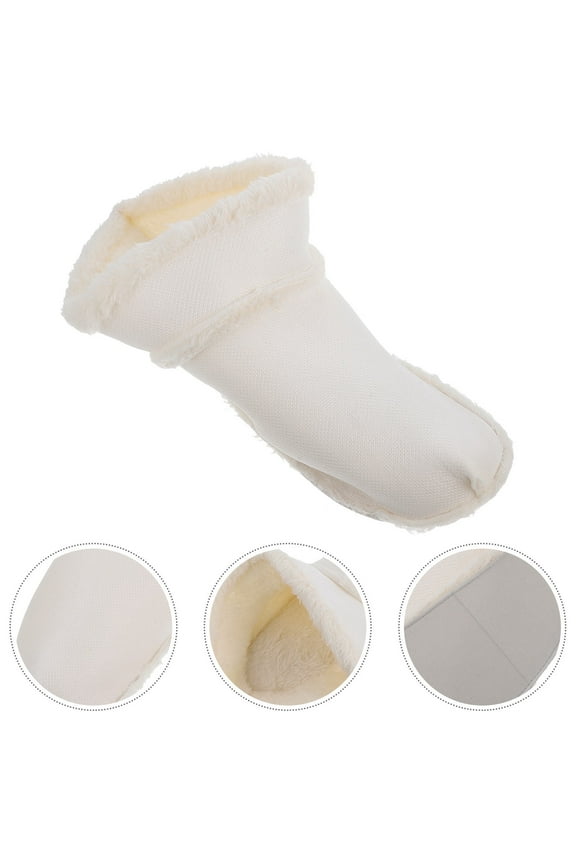 Warm Clog Slipper Lining White Cotton Plush Comfortable Inner Cover 2Pairs