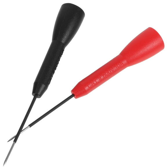 Niceauty 2Pcs Back Probe Pin Multimeter Probe Lead Stainless Steel Assorted Color for Electrical Tools