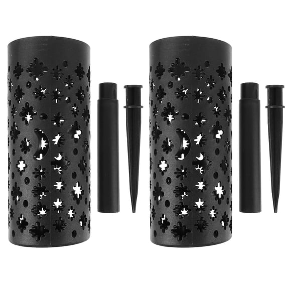 Niceauty Headstone Flower Vase Black 2Pcs