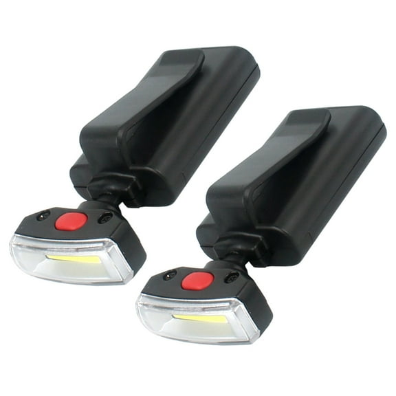 Niceauty 2Pcs Lightweight Black Camping Light Clip on Hat Visor Adjustable Flashlight for Outdoor Use