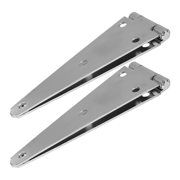 Niceauty 2Pcs Long Hinges Galvanized Iron for Outdoor Barn Garage Wooden Fences